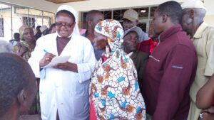 gathering at the eye clinic